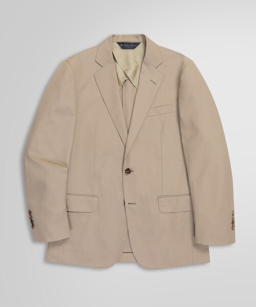 BROOKS BROTHERS(ブルックスブラザーズ)の「ポリエステル/コットン ポプリン シングル2釦 アンコンジャケット Classic(テーラードジャケット・メンズ・ネイビー/ベージュ・36SHT/37SHT/38SHT/40SHT/42SHT/44REG/39SHT)」の2枚目の写真