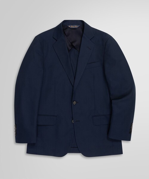 BROOKS BROTHERS(ブルックスブラザーズ)の「ポリエステル/コットン ポプリン シングル2釦 アンコンジャケット Classic(テーラードジャケット・メンズ・ネイビー/ベージュ・36SHT/37SHT/38SHT/40SHT/42SHT/44REG/39SHT)」の1枚目の写真