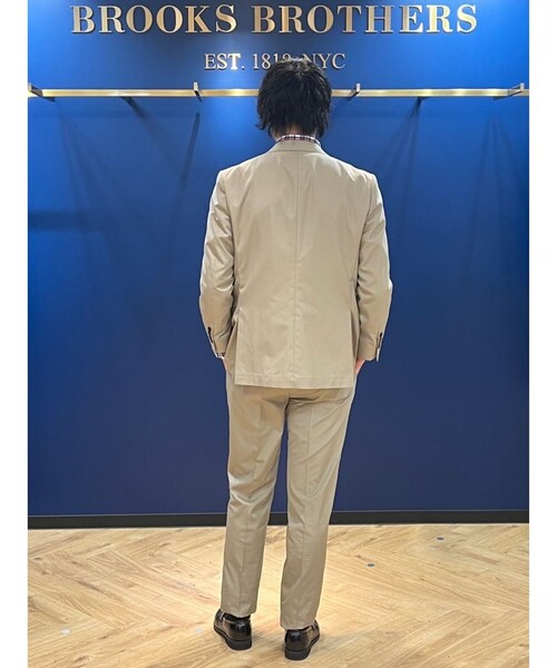 BROOKS BROTHERS(ブルックスブラザーズ)の「ポリエステル/コットン ポプリン シングル2釦 アンコンジャケット Classic(テーラードジャケット・メンズ・ネイビー/ベージュ・36SHT/37SHT/38SHT/40SHT/42SHT/44REG/39SHT)」の10枚目の写真