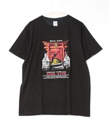 JIN plus（ジンプラス）の「伏見稲荷（黒） JIN+　ブラック半袖Tシャツ（Tシャツ/カットソー）」