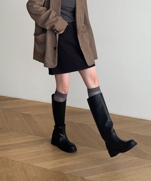 CANAL JEAN(キャナルジーン)の「El mar シアーリブハイソックス(ソックス/靴下・レディース・ホワイト/グレー/ブラック・ONE SIZE)」の8枚目の写真