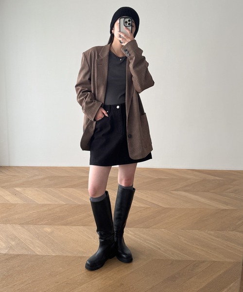 CANAL JEAN(キャナルジーン)の「El mar シアーリブハイソックス(ソックス/靴下・レディース・ホワイト/グレー/ブラック・ONE SIZE)」の9枚目の写真