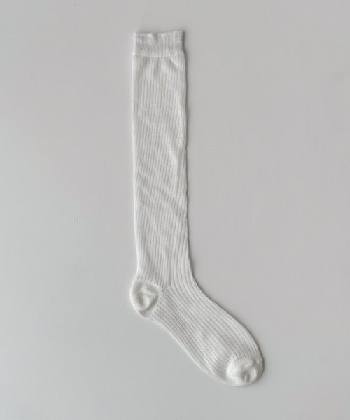 CANAL JEAN(キャナルジーン)の「El mar シアーリブハイソックス(ソックス/靴下・レディース・ホワイト/グレー/ブラック・ONE SIZE)」の10枚目の写真