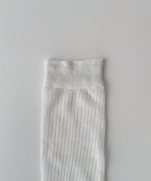 CANAL JEAN(キャナルジーン)の「El mar シアーリブハイソックス(ソックス/靴下・レディース・ホワイト/グレー/ブラック・ONE SIZE)」の11枚目の写真