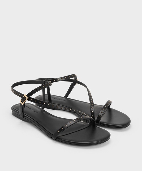 CHARLES & KEITH(チャールズ & キース)の「アンクルストラップ サンダル(サンダル・レディース・ホワイトゴールド/ブラック・26.5cm/25.5cm/25cm/24.5cm/23.5cm/23cm/22.5cm/22cm)」の8枚目の写真