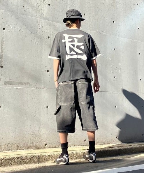 セール】F-LAGSTUF-F / RINGER TEE(KANJI LOGO)（Tシャツ