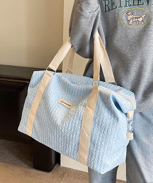 VIBGYOR(ヴィブジョー)の「Liaa/ぽこぽこ ボストン キャリーオントラベルバッグ A18576(ボストンバッグ・レディース・ホワイト/パープル/ブルー/ブラック/ピンク・FREE)」の4枚目の写真