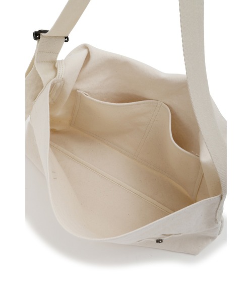MHL.(エムエイチエル)の「COTTON CANVAS(オンラインストア限定)(ショルダーバッグ・レディース・ホワイト系その他2/ブラック・FREE)」の9枚目の写真