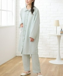 QUNTSTYLE（キュントスタイル）の「【マタニティウェア・授乳服】275日パジャマ　ぽこぽこサッカー生地　袖ロールアップ丸衿前開きパジャマ（産前・産後）（マタニティウェア/グッズ・キッズ）」