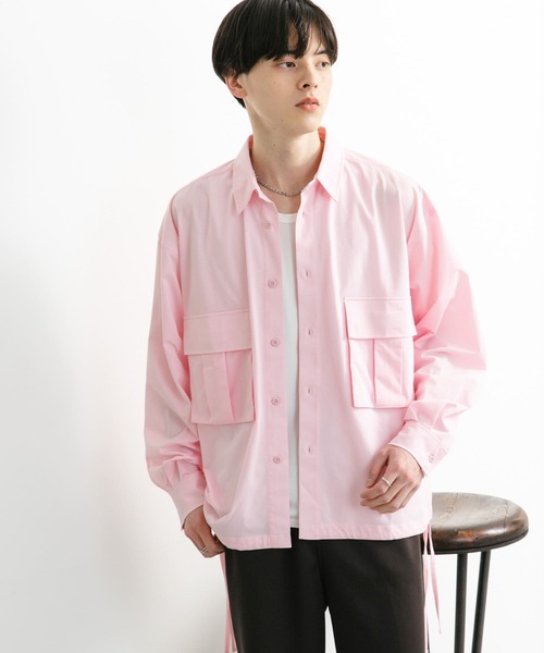 未使用級✨定価47,300円✨トーガプルラ スタッズシャツ プルオーバー ピンク AURALEE / オーラリー | WASHED FINX TWILL P/O SHIRTS (メンズ