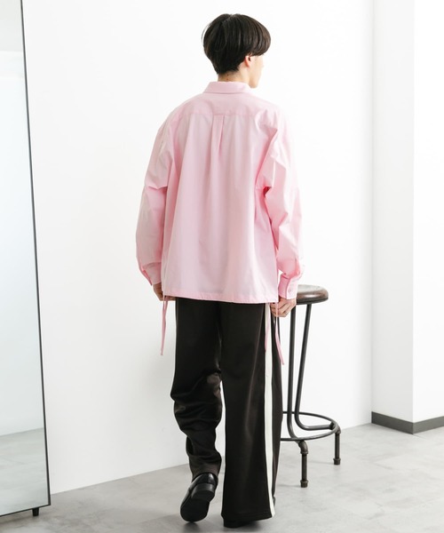 SENSE OF PLACE by URBAN RESEARCH（センスオブプレイスバイアーバンリサーチ）の「ドットメッシュダブルポケットロングスリーブシャツ（シャツ/ブラウス・メンズ・ライトピンク/チャコールグレー/グリーン・MEDIUM/LARGE）」の17枚目の写真