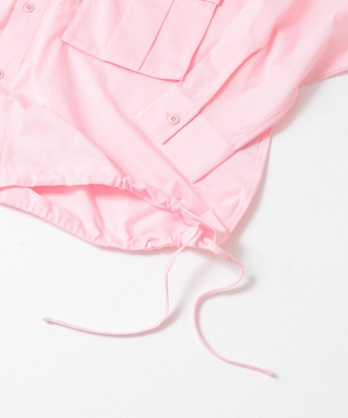 SENSE OF PLACE by URBAN RESEARCH（センスオブプレイスバイアーバンリサーチ）の「ドットメッシュダブルポケットロングスリーブシャツ（シャツ/ブラウス・メンズ・ライトピンク/チャコールグレー/グリーン・MEDIUM/LARGE）」の10枚目の写真