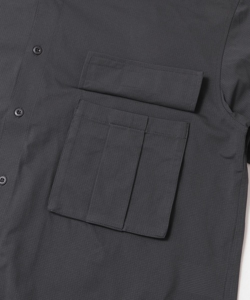 SENSE OF PLACE by URBAN RESEARCH（センスオブプレイスバイアーバンリサーチ）の「ドットメッシュダブルポケットロングスリーブシャツ（シャツ/ブラウス・メンズ・ライトピンク/チャコールグレー/グリーン・MEDIUM/LARGE）」の7枚目の写真