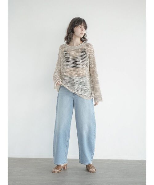 FIKA.(フィーカ)の「Mesh pullover knit(ニット/セーター・レディース・ベージュ/ライム・FREE)」の16枚目の写真