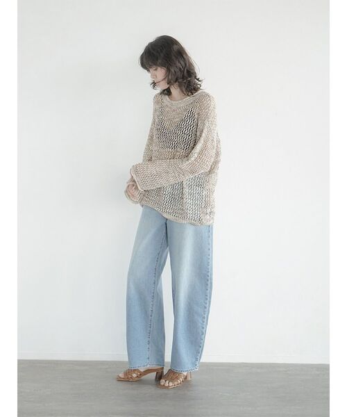 FIKA.(フィーカ)の「Mesh pullover knit(ニット/セーター・レディース・ベージュ/ライム・FREE)」の17枚目の写真