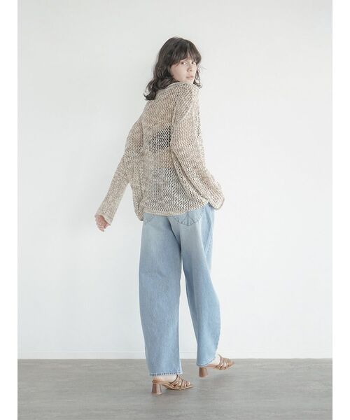 FIKA.(フィーカ)の「Mesh pullover knit(ニット/セーター・レディース・ベージュ/ライム・FREE)」の18枚目の写真