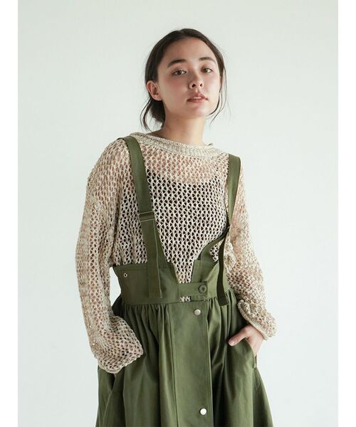 FIKA.(フィーカ)の「Mesh pullover knit(ニット/セーター・レディース・ベージュ/ライム・FREE)」の19枚目の写真