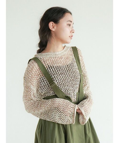 FIKA.(フィーカ)の「Mesh pullover knit(ニット/セーター・レディース・ベージュ/ライム・FREE)」の20枚目の写真