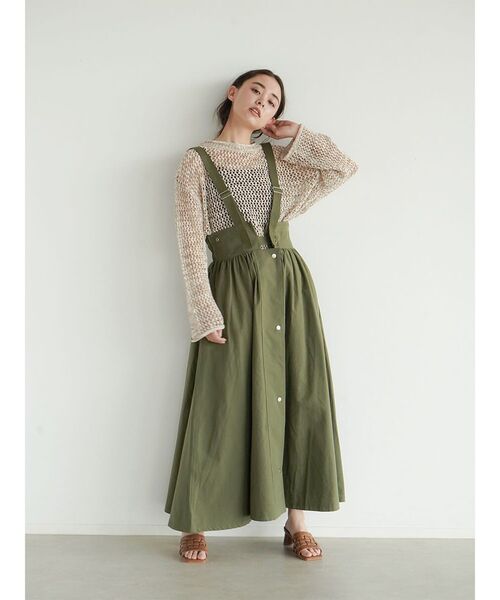 FIKA.(フィーカ)の「Mesh pullover knit(ニット/セーター・レディース・ベージュ/ライム・FREE)」の12枚目の写真