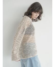 Mesh pullover knit