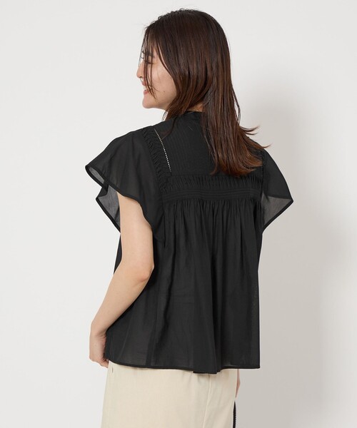 greenlabelrelaxing クラフト スタンドカラー ブラウス UNITED ARROWS green label relaxing｜クラフト スタンドカラー