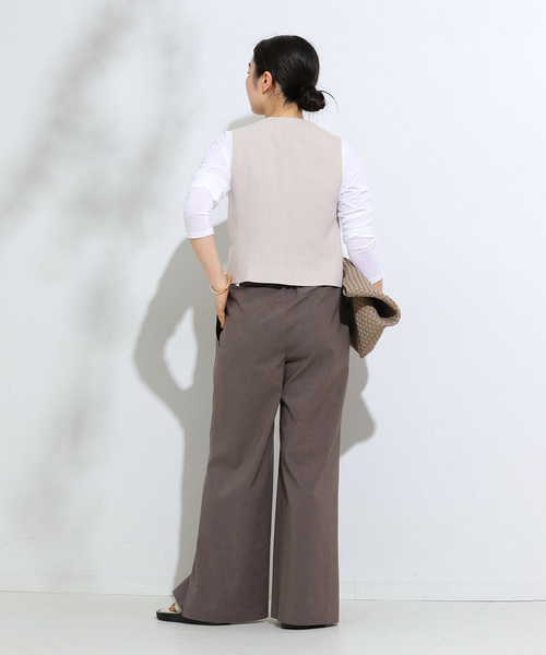 JOURNAL STANDARD◆ベスト/--/リネン/23-011-400-9040-1-0 JOURNAL STANDARD(ジャーナルスタンダード) / 23ss/リネンチンツ
