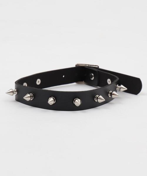 WEGO（ウィゴー）の「WEGO/スタッズワイドチョーカー（チョーカー・レディース・ブラック/ブラウン・FREE）」の2枚目の写真