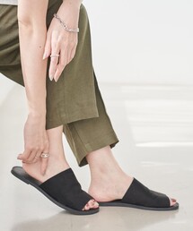 coen | スエードライク スライドフラットサンダル(サンダル)