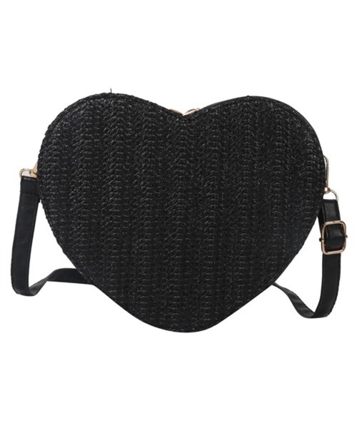 CERCA（チェルカ）の「Pochi Pouch/2way ミニ ハートデザイン わら編み ショルダーバッグ（ショルダーバッグ・レディース・ベージュ/ブラウン/ホワイト/ブラック・FREE）」の18枚目の写真