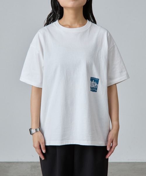 COLONY 2139(コロニートゥーワンスリーナイン)の「サイドプリントTシャツ(Tシャツ/カットソー・レディース・ネイビー/グレー/オフホワイト・FREE)」の8枚目の写真