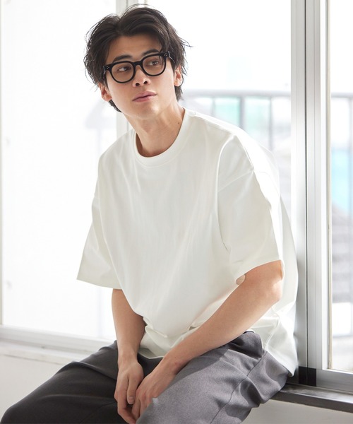 coca(coca)(コカ)の「EASYTECHスムースラウンドTシャツ(Tシャツ/カットソー・メンズ・ホワイト/チャコール・XL/M/L)」の1枚目の写真