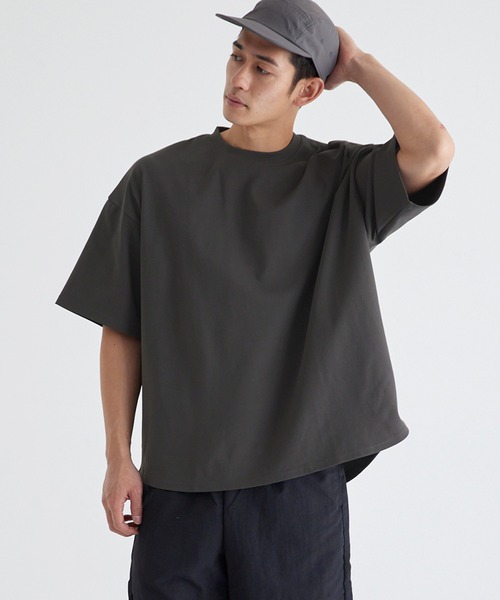coca(coca)(コカ)の「EASYTECHスムースラウンドTシャツ(Tシャツ/カットソー・メンズ・ホワイト/チャコール・XL/M/L)」の2枚目の写真