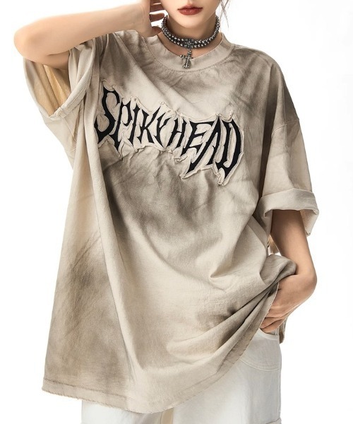 ARULE(アルール)の「A'GEM/9 × .kom 『ARULE/アルール』 汚し加工BIG半袖Tシャツ(Tシャツ/カットソー・メンズ・ブラック/グレー・M)」の2枚目の写真
