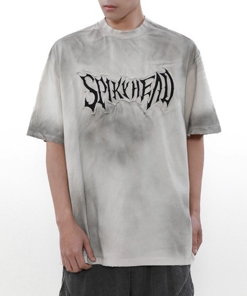 ARULE(アルール)の「A'GEM/9 × .kom 『ARULE/アルール』 汚し加工BIG半袖Tシャツ(Tシャツ/カットソー・メンズ・ブラック/グレー・M)」の8枚目の写真