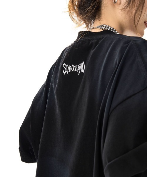 ARULE(アルール)の「A'GEM/9 × .kom 『ARULE/アルール』 汚し加工BIG半袖Tシャツ(Tシャツ/カットソー・メンズ・ブラック/グレー・M)」の20枚目の写真