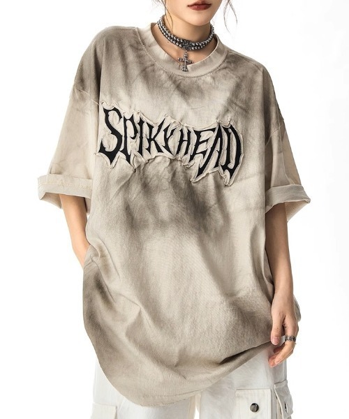 ARULE(アルール)の「A'GEM/9 × .kom 『ARULE/アルール』 汚し加工BIG半袖Tシャツ(Tシャツ/カットソー・メンズ・ブラック/グレー・M)」の6枚目の写真