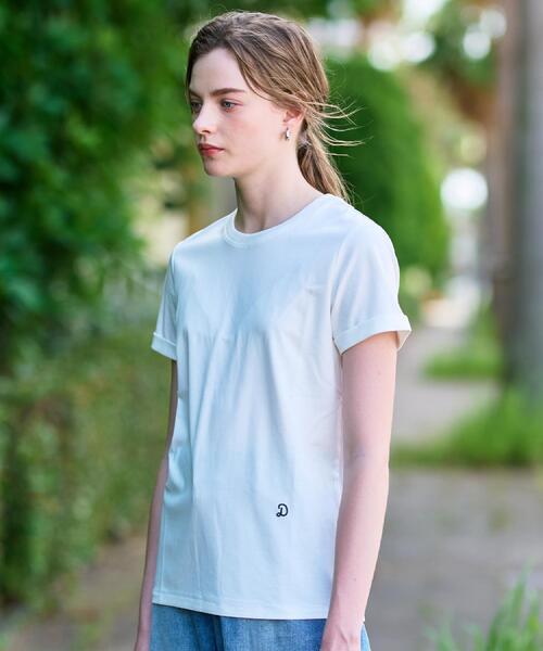 DRESSTERIOR(ドレステリア)の「【洗える】シルクブレンドポンチTシャツ(Tシャツ/カットソー・レディース・ホワイト/チャコールグレー/ブラック・38/36/34)」の13枚目の写真
