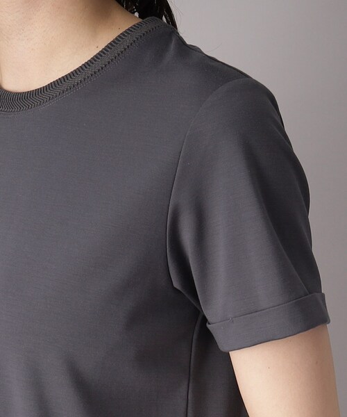 DRESSTERIOR(ドレステリア)の「【洗える】シルクブレンドポンチTシャツ(Tシャツ/カットソー・レディース・ホワイト/チャコールグレー/ブラック・38/36/34)」の19枚目の写真