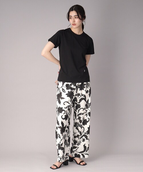 DRESSTERIOR(ドレステリア)の「【洗える】シルクブレンドポンチTシャツ(Tシャツ/カットソー・レディース・ホワイト/チャコールグレー/ブラック・38/36/34)」の6枚目の写真