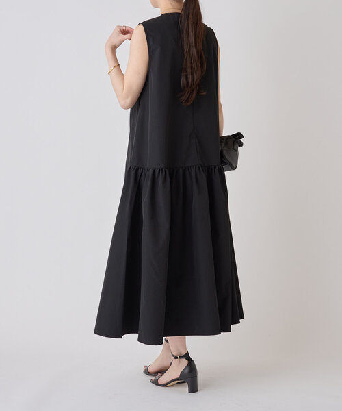 LIVETART（リヴェタート）の「ローギャザーワンピ（ワンピース・レディース・ブラック/ダークブラウン・FREE）」の4枚目の写真