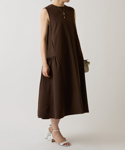 LIVETART（リヴェタート）の「ローギャザーワンピ（ワンピース・レディース・ブラック/ダークブラウン・FREE）」の14枚目の写真