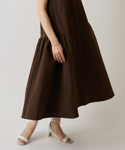 LIVETART（リヴェタート）の「ローギャザーワンピ（ワンピース・レディース・ブラック/ダークブラウン・FREE）」の20枚目の写真