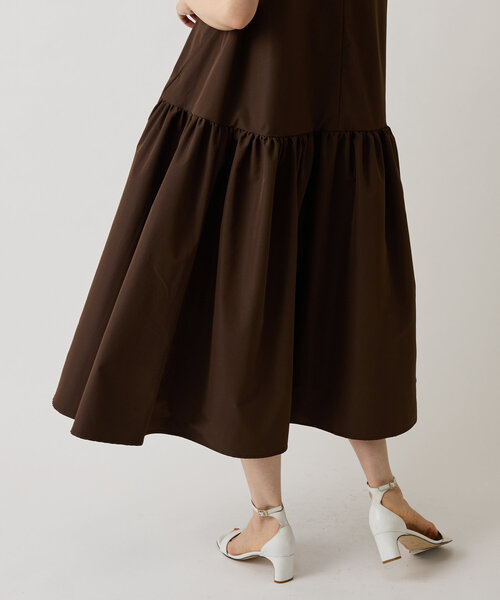 LIVETART（リヴェタート）の「ローギャザーワンピ（ワンピース・レディース・ブラック/ダークブラウン・FREE）」の22枚目の写真