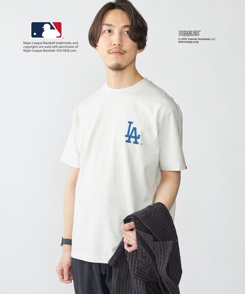 SHIPS（シップス）の「SHIPS: PEANUTS×MLB プリント Tシャツ（Tシャツ/カットソー・メンズ・ネイビー/ブラウン/オフホワイト/ライトグレー/ホワイト・SMALL/X-LARGE/LARGE/MEDIUM）」の4枚目の写真