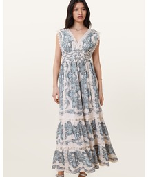 ALLSAINTS（オールセインツ）の「XANTHE LACE-TRIMMED MAXI DRESS | XANTHE レース トリム マキシ ドレス・ワンピース（ワンピース）」