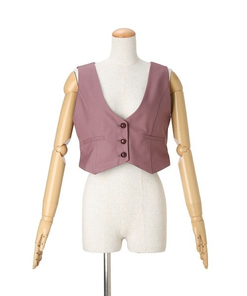 F i.n.t（フィント）の「ディープネックベストセットアップ/ fint　フィント（セットアップ・レディース・モーブ系/グレー・FREE）」の9枚目の写真