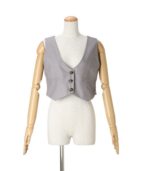 F i.n.t（フィント）の「ディープネックベストセットアップ/ fint　フィント（セットアップ・レディース・モーブ系/グレー・FREE）」の10枚目の写真