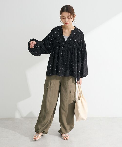 Green　Parks（グリーンパークス）の「前後2Way ラメリブタンクトップ（タンクトップ・レディース・ブルー/ホワイト/ライトグレー・FREE）」の5枚目の写真