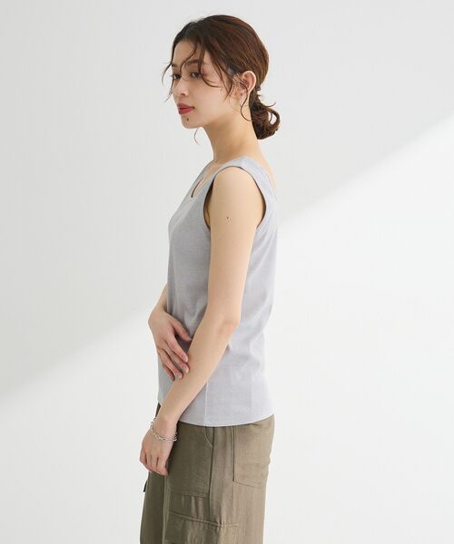 こうめちゃん　2wayリボンスクエアラメタンクトップ 前後2Way ラメリブタンクトップ（タンクトップ）｜Green Parks