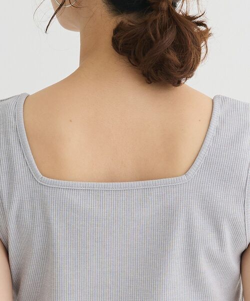 Green　Parks（グリーンパークス）の「前後2Way ラメリブタンクトップ（タンクトップ・レディース・ブルー/ホワイト/ライトグレー・FREE）」の11枚目の写真